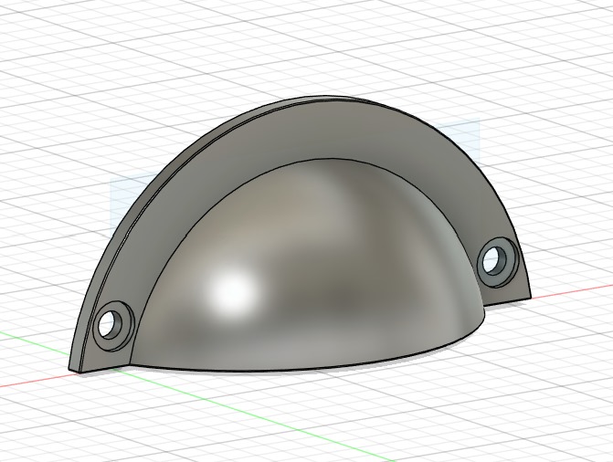 Cabinet Handle for a cupboard, closset or a door. With 2 M4 holes - photo 2
