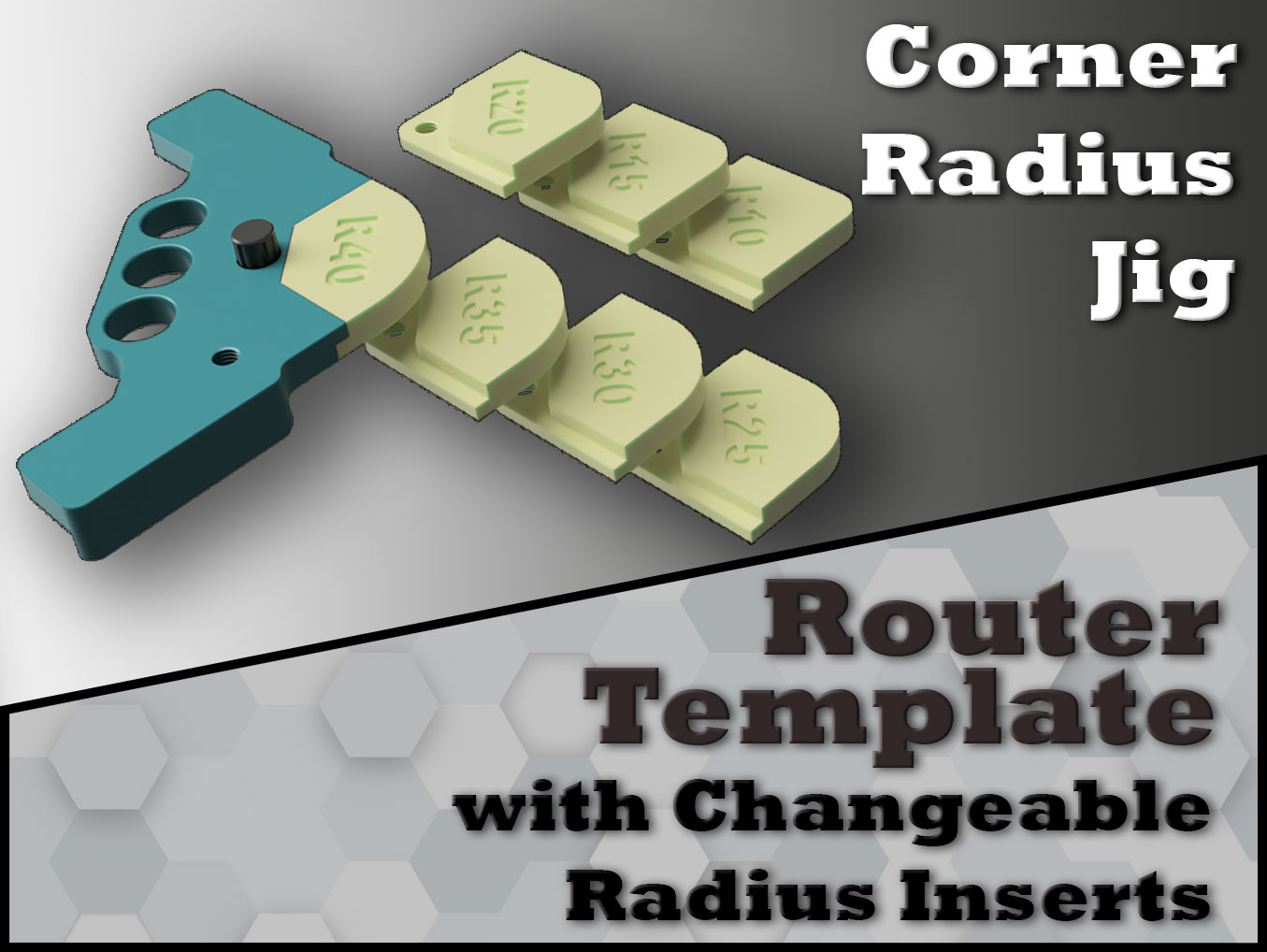 Corner Radius Jig with changeable Radius Inserts Metric and Imperial