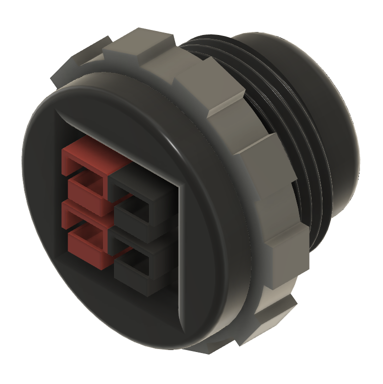 Anderson Powerpole Chassis Mount (for 2 stacked connectors) Updated 3-15-2025