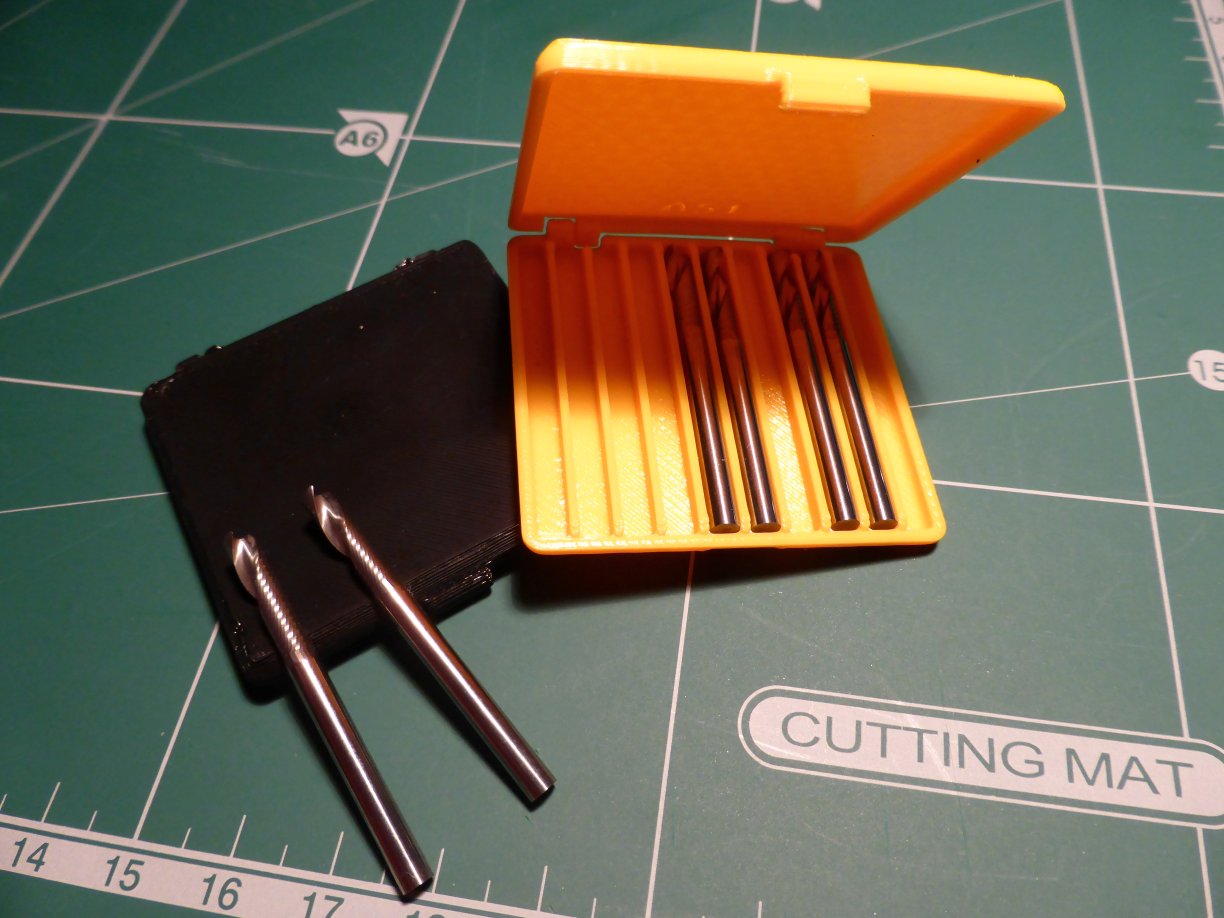 Storage box for 1/8" Carbide tools, Hinged