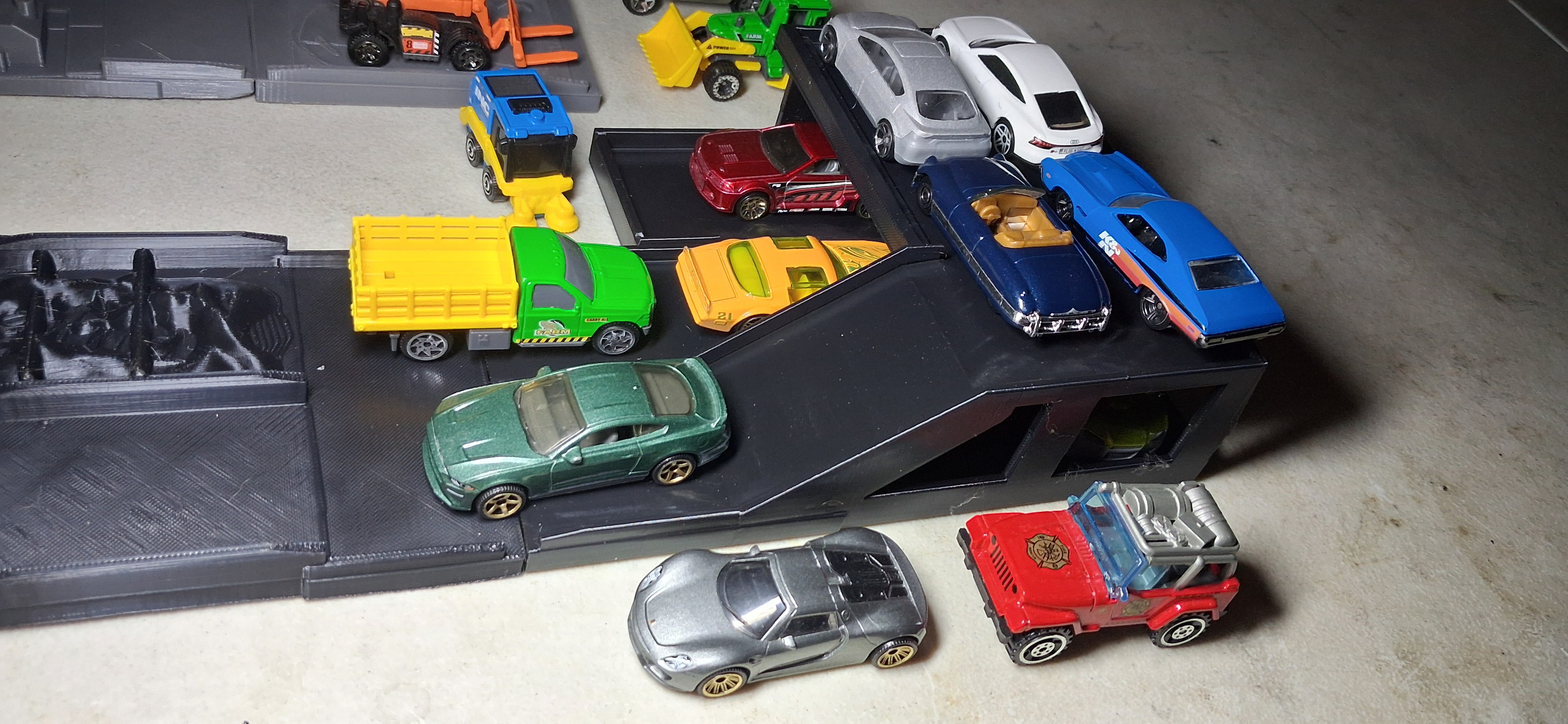 Custom City Track with Parking Garage and More for Toy Cars and Trains - photo 3
