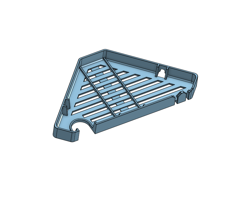 Shower corner shelf for soap and razor - photo 2