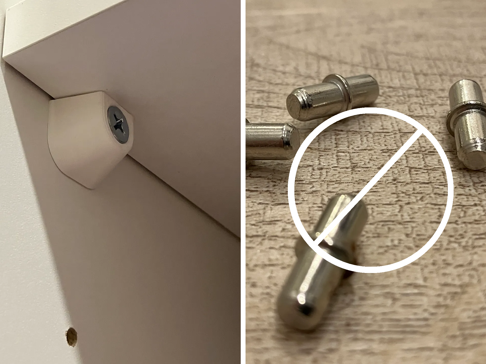 Oversized cabinet shelf support