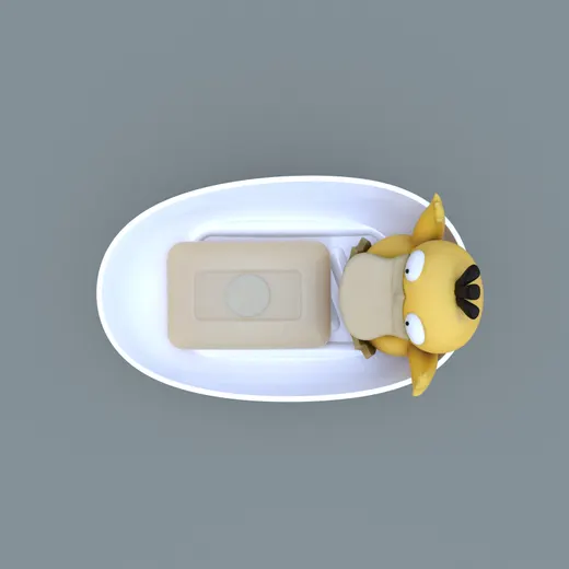 ℗054 Psyduck Soap Dish 3D model - photo 2