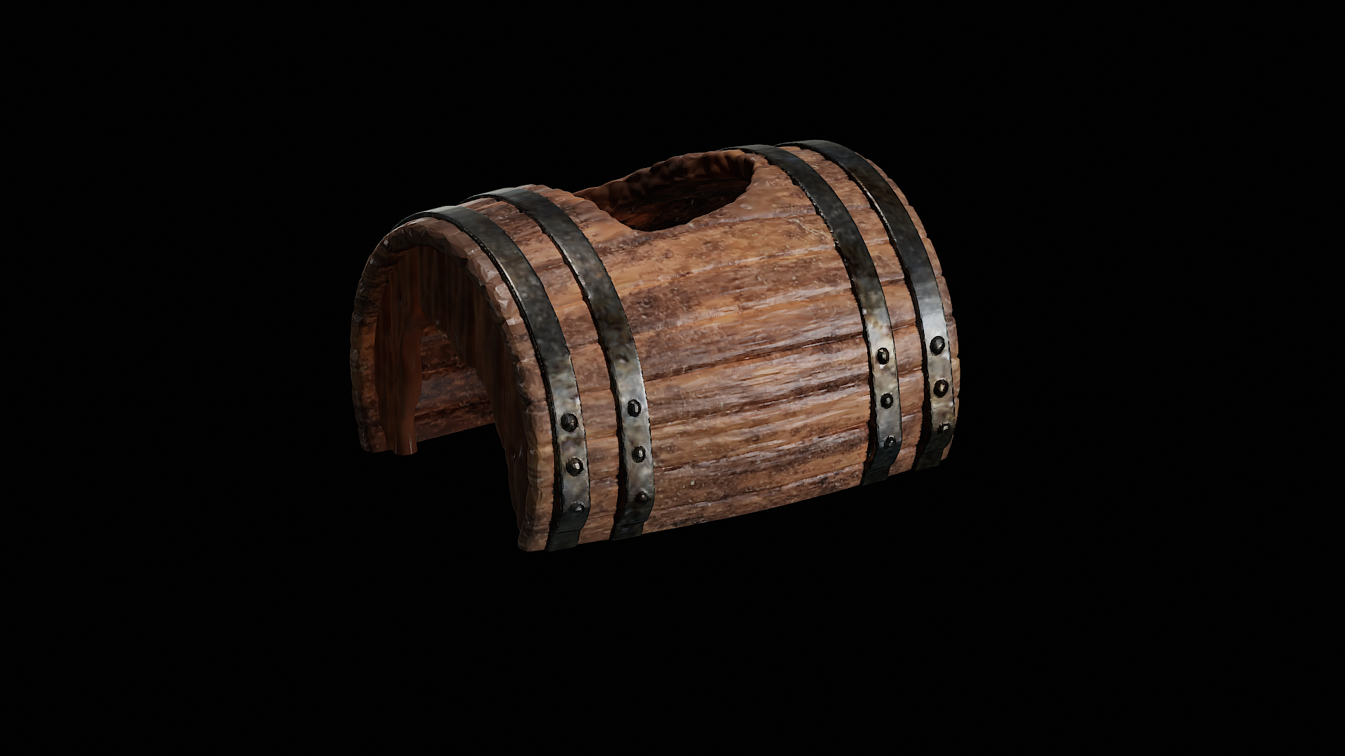 Wooden barrel decoration aquarium/terrarium/miniature - photo 4