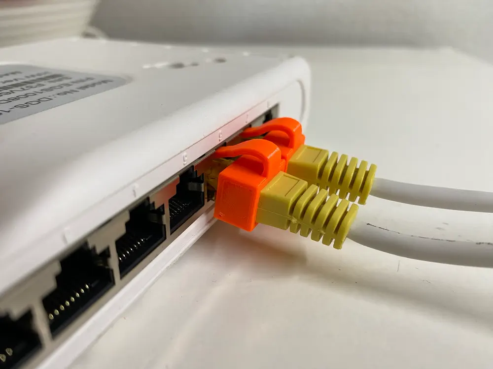 Ethernet RJ45 repair with snap lock for sideways print - photo 3