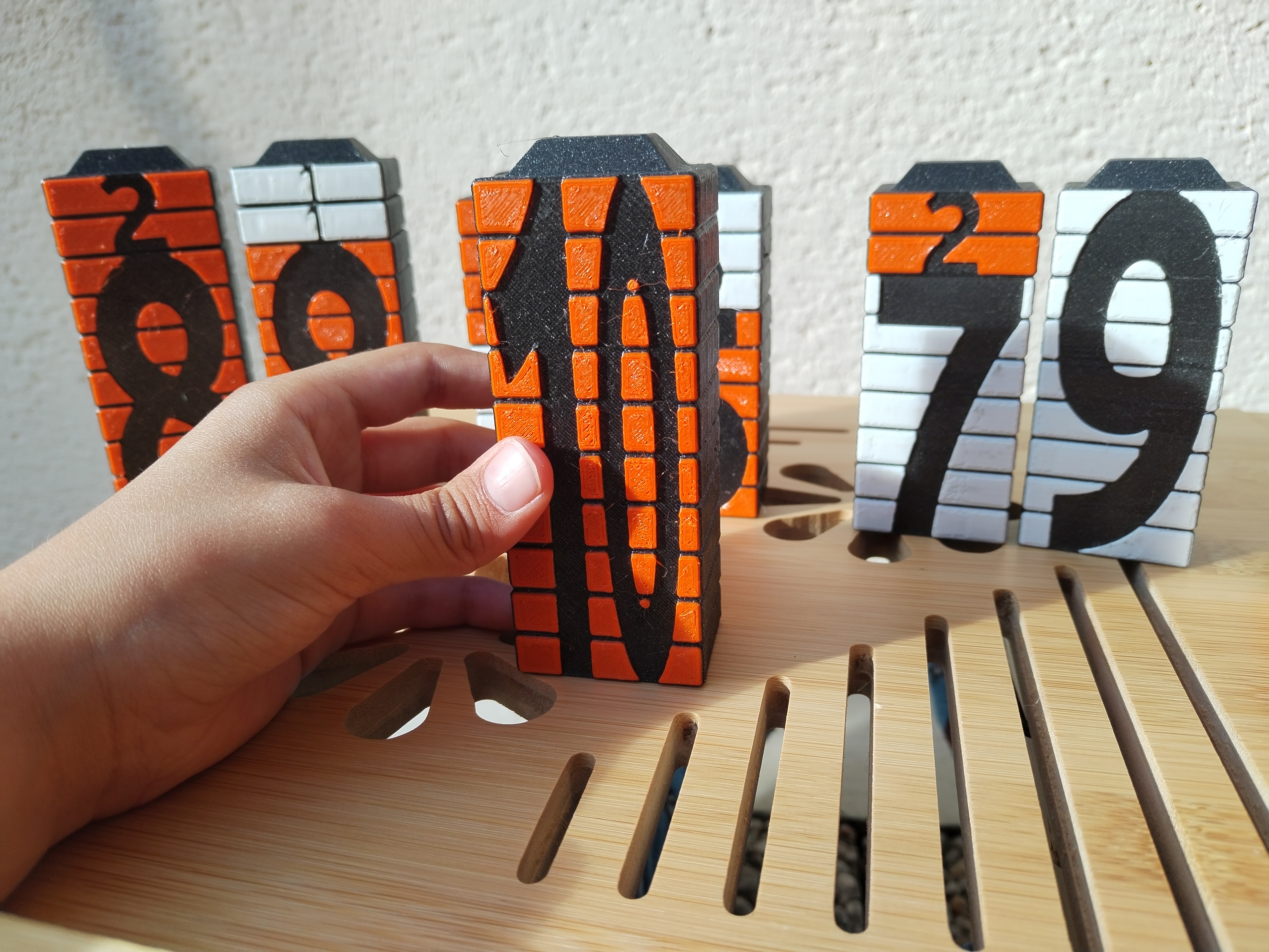 Stacking number blocks children's math toy - photo 2