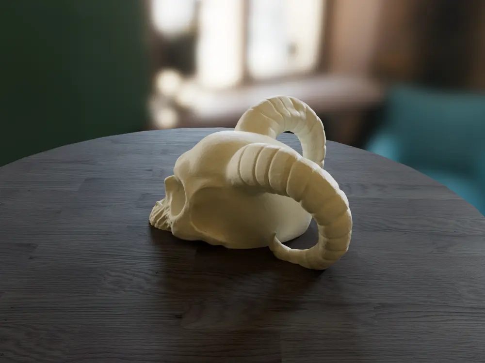 Horned Skull Lamp | Demon Skull | Skull with Horns - photo 4