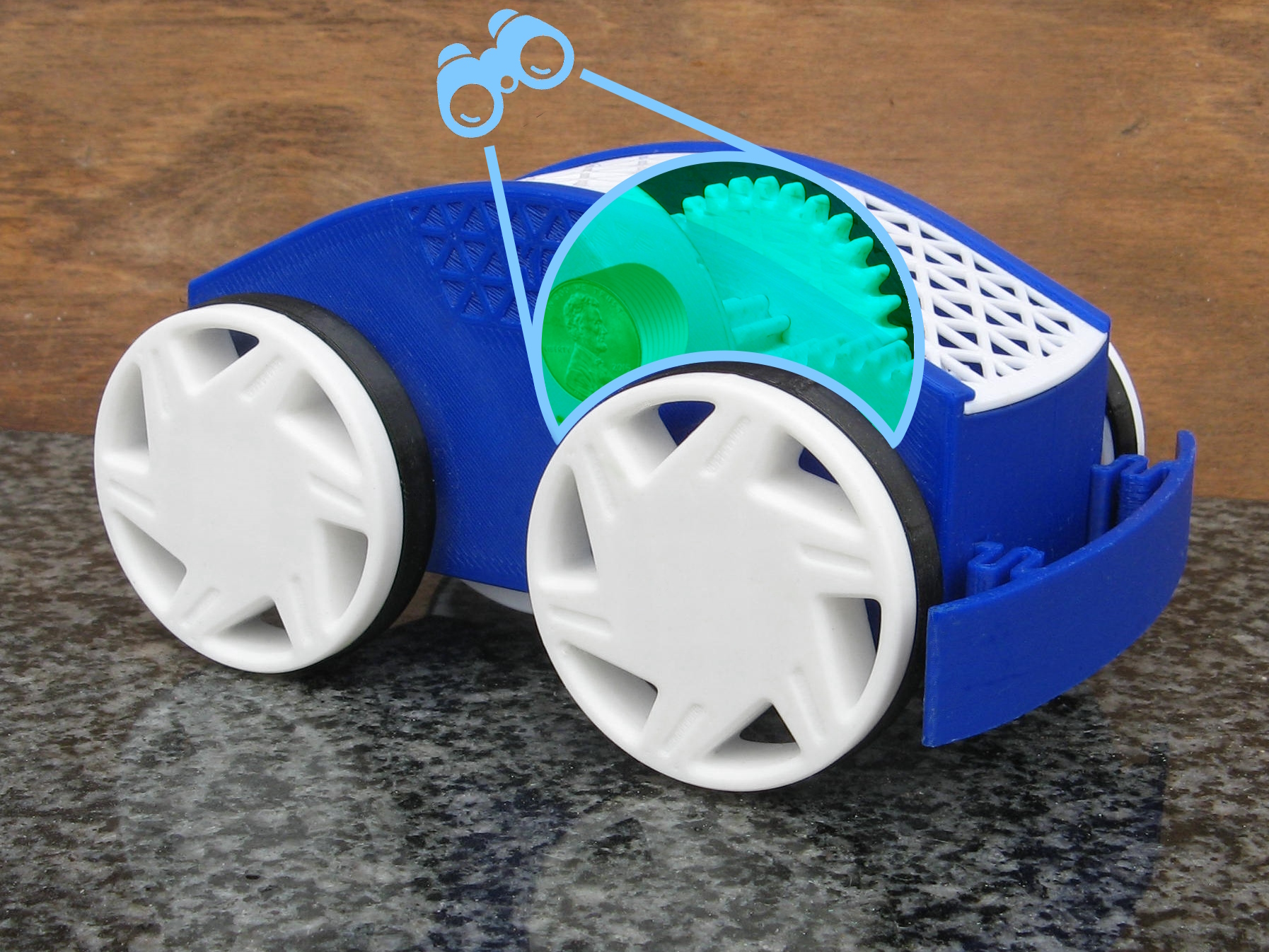 Coin Flywheel Toy Car