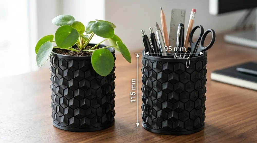 Modern Geometric Desk Organizer / Plant Pot Cover