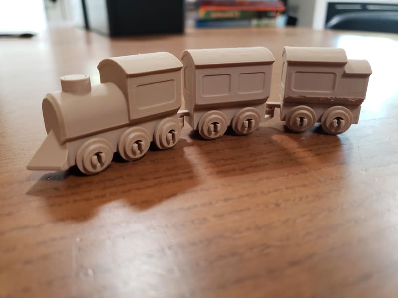 articulated train set