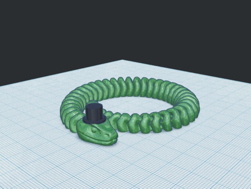 Flexi snake with tophat