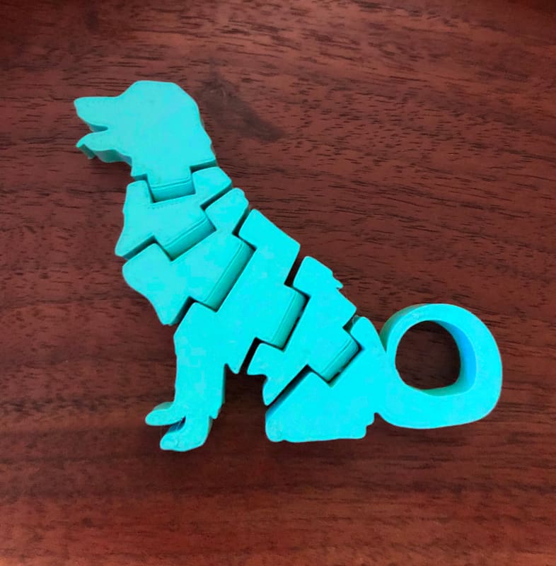 Flexy Dog Keychain