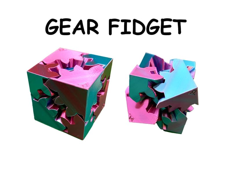 Gear Cube Fidget (No Screws)