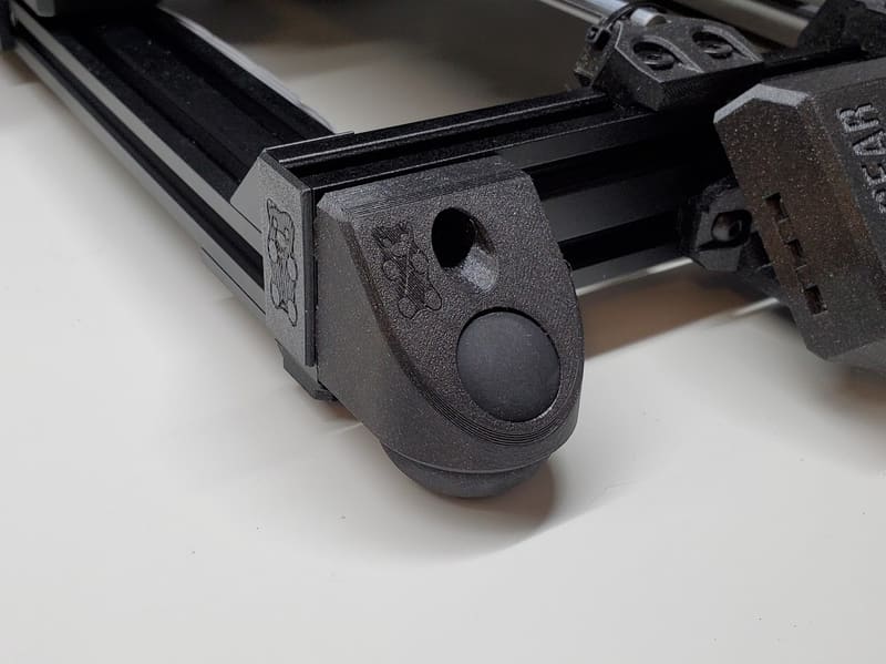 Low profile v-slot squash ball feet - prusa bear logo