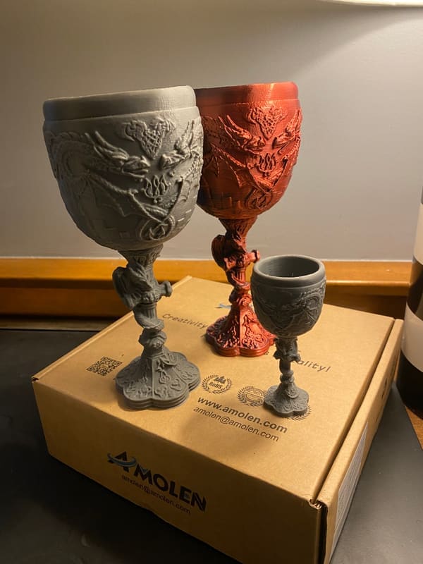 Medieval Dragon Embroidered Goblet / Chalice (Game of Thrones / Rennaissance style) Fully Functional and Support Package Included - photo 2