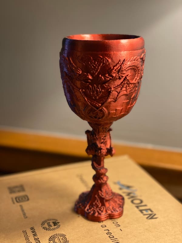 Medieval Dragon Embroidered Goblet / Chalice (Game of Thrones / Rennaissance style) Fully Functional and Support Package Included - photo 3