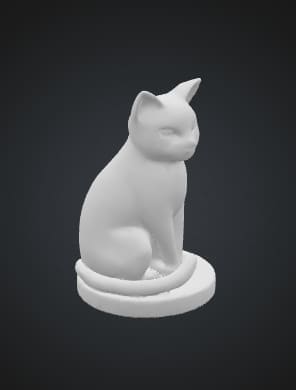 Sitting realistic cat figure