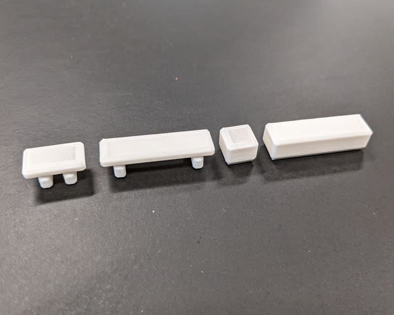 Stone Block Benches Low Poly (architectural model building assets)