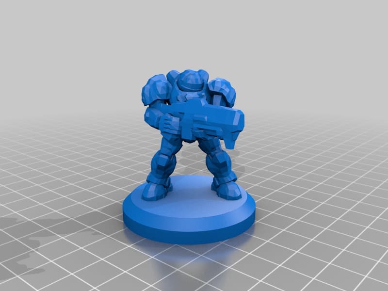 Terran Marine Miniature with stand